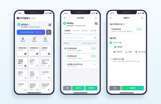 '네이버 전자증명서' 서비스. 네이버 제공